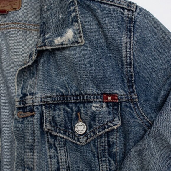 Lucky Brand Distressed Denim Jacket - Picture 2 of 3